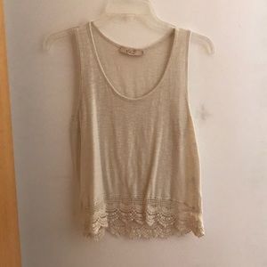 Lace trim tank